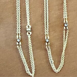 2 Freida Rothman diamond by the yard 16” double chains